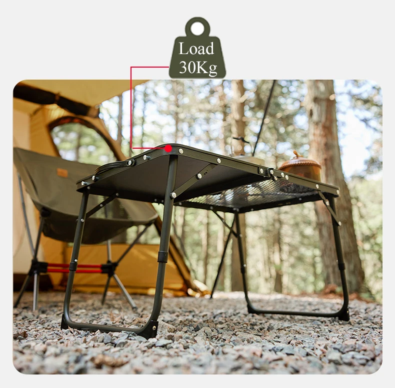 Naturehike MDF-Campingtisch, ultraleichter klappbarer Schreibtischtisch, höhenverstellbar, faltbar, kleiner Tisch für den Außenbereich, Kaffee-Picknicktische – Detail 9