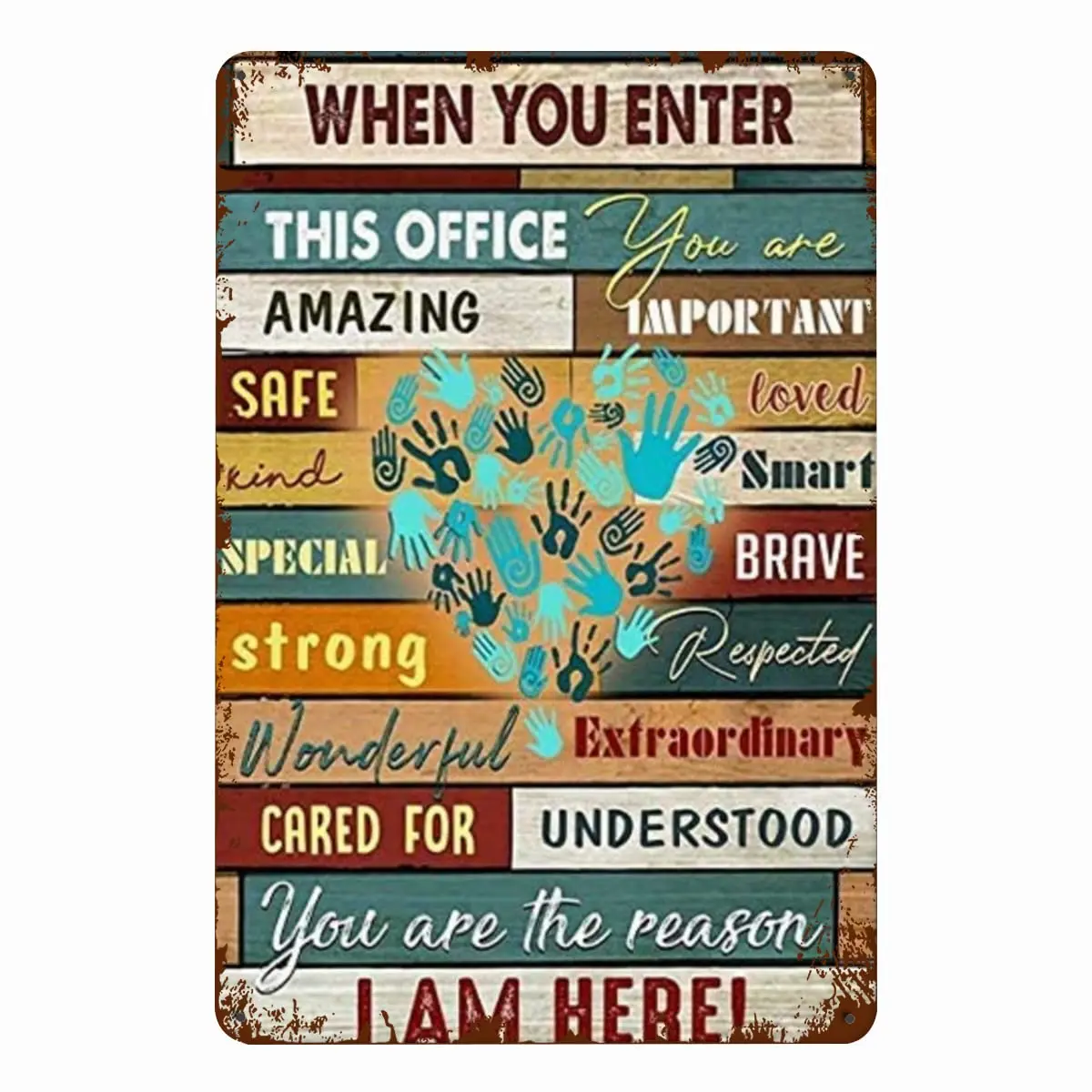 Social Worker, When You Enter This Office, You are Amazing Metal Tin Sign Retro Cottage Garden Restaurant Farm Coffee Shopp sign