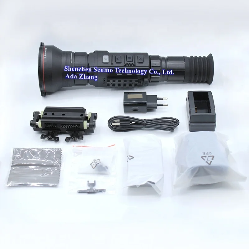 RS75 HD Display Thermal Scope 75mm Objektiv Infrarot Nachtsicht Monokular 1280*1024 Wärmebildkamera Für Die Jagd