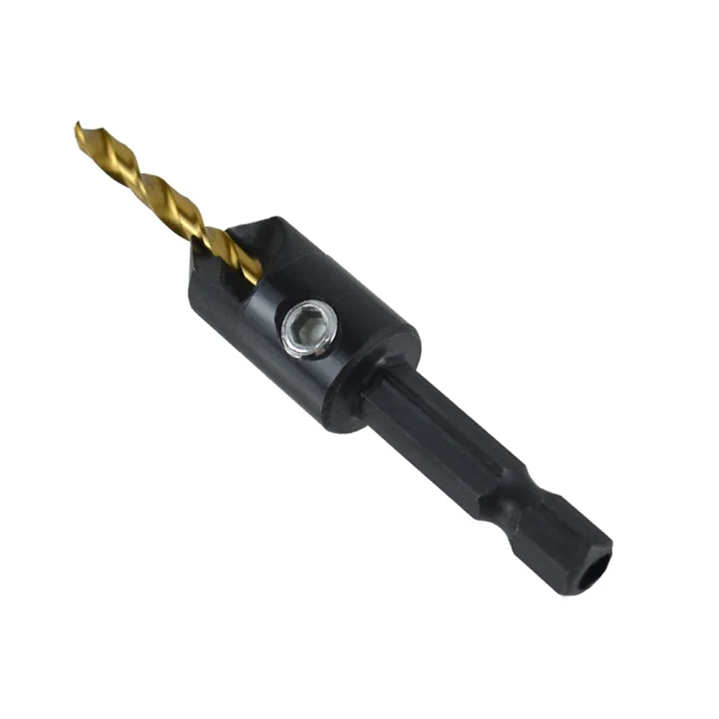A92P High-Speed Steel Adjustable Counter Sink Drill Bits Set-Silence Combination 4, 6, 8, 10, 12