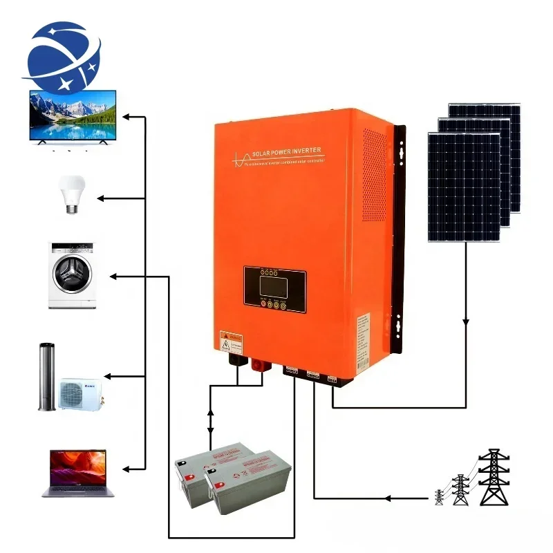 

YYHCLow Frequency 3Kw 3.5Kw 5.5Kw 8Kw 10Kw On Off Grid Solar Power Inverter Price Solar Inverter 5Kw Hybrid Without Battery