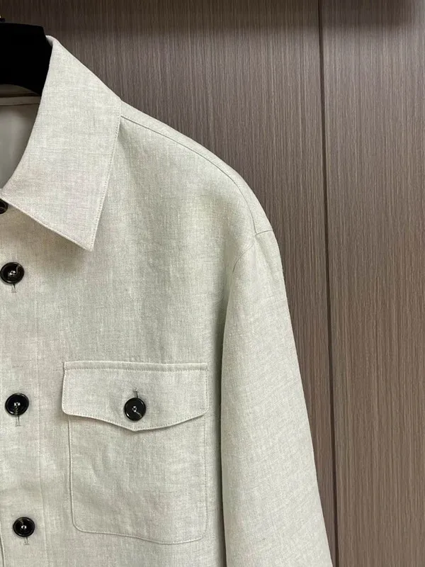 

LP Italian linen men's lapel casual jacket