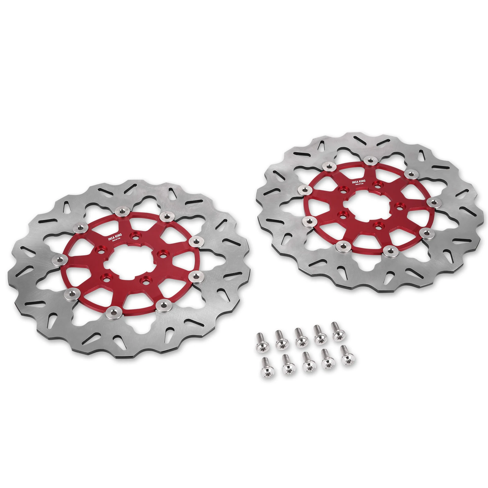 

11.8"gold black Red Floating Front Brake Disc Rotor For Harley 2008-2023 Touring Road King FLHR Dyna 2006-2017 softail2015-2023