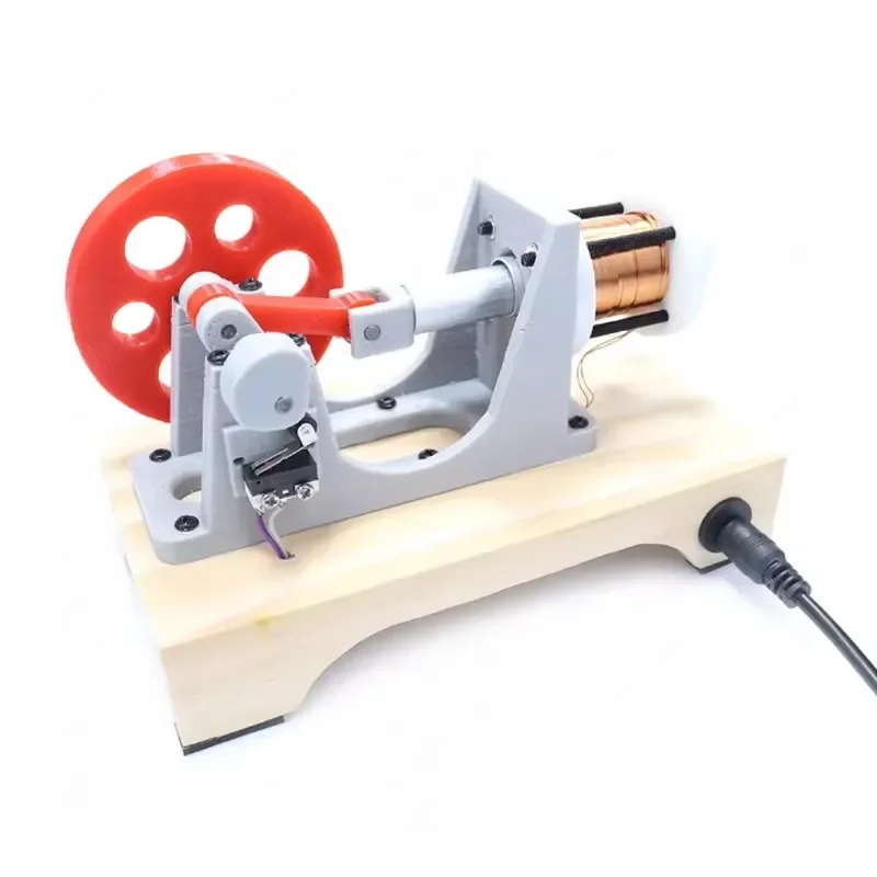 DIY Electromagnetic Engine Model Single Cylinder Piston Motor Physics Science Teaching Experiment Kit Educational STEM Toy