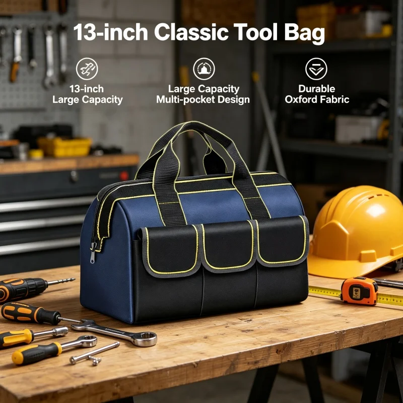 Multifunctional 13in-23inch Tool Bag Thicken big Capacity Waterproof Wear-Resistant Toolkit MultiPocket Electrician Storage Bag
