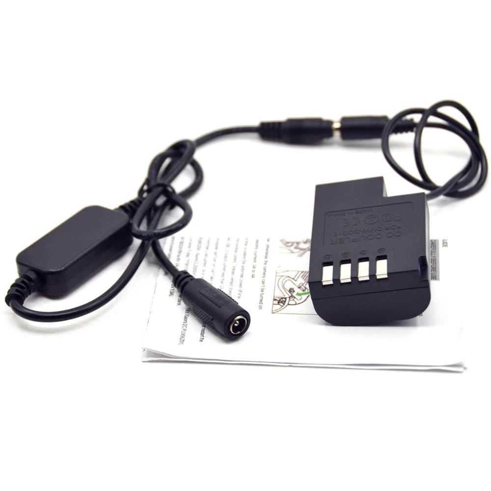 

DMW-DCC12 DMW-BLF19E Dummy Battery+12V-24V Step-Down Power Cable For Panasonic Lumix DMC-GH3K DMC-GH4 DMC-G9 DMC-GH5s GH3 GH5