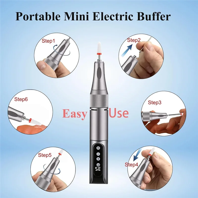 

B97A-High-Efficiency USB Polishing Kit, Cordless 35000 RPM For Fine Edge Repair, Rechargeable Cleaning Tools