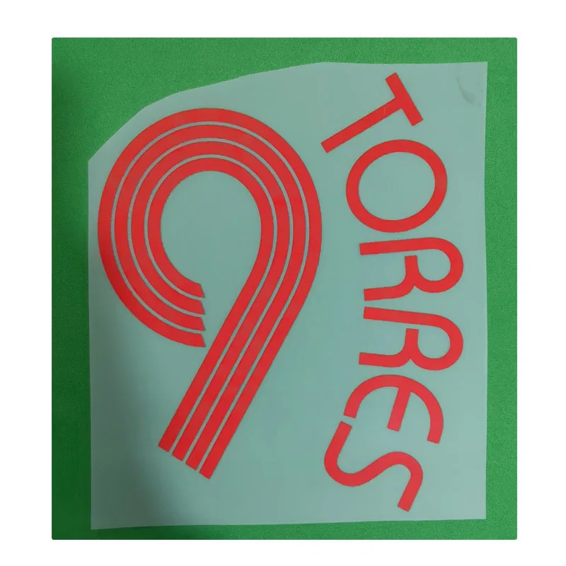 Retro Nameset Printing Club Team Customize Name Number Heat Transfer Soccer Patch Badge