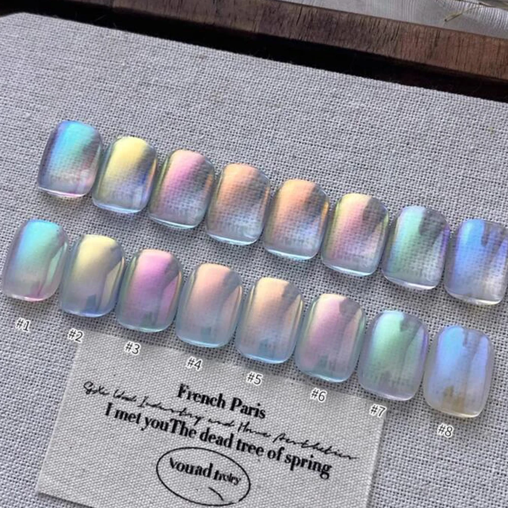 

0.2g/Box Color-Shift Nail Powder Pigment Super Bright Mirror Effect Gel Polish Nail Rubing Dust Aurora Chameleon Chrome Glitters