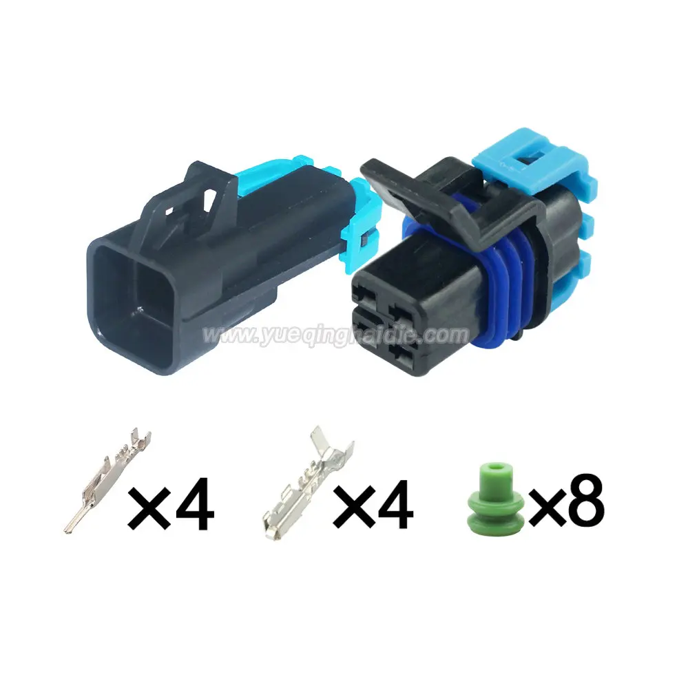 4P Male and Female Electrical Automotive 12160482/12160825 O2 Connector Kit Terminals and Dummy Seals Cable Wiring Harness Plug