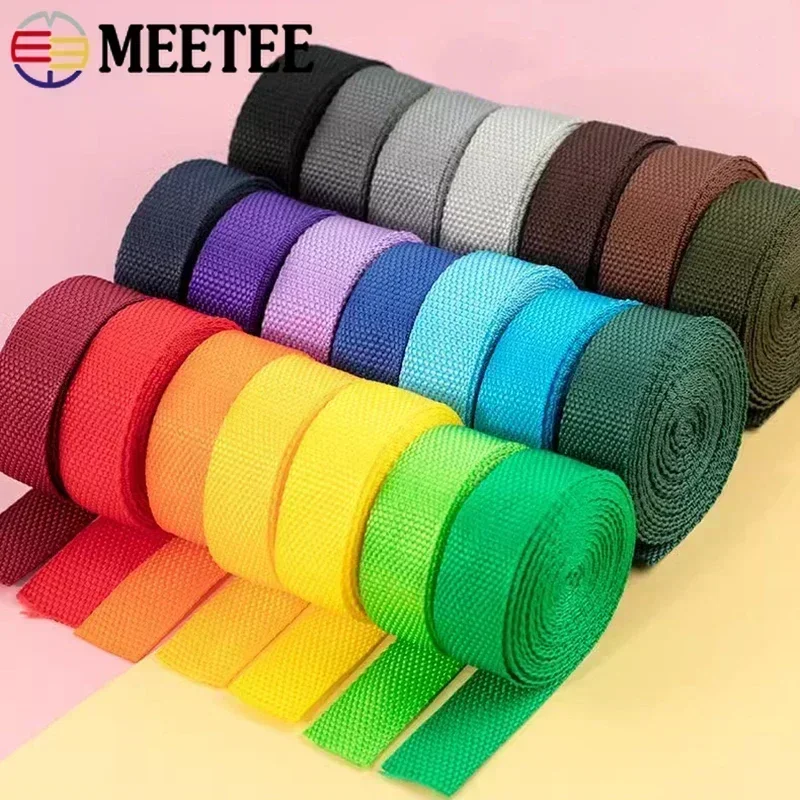 10M PP Webbing 20-50mm Polypropylene Tape for Strap 1.1mm Thick Nylon Ribbon Band Safety Belt Sewing Sling Card Holder Accessory