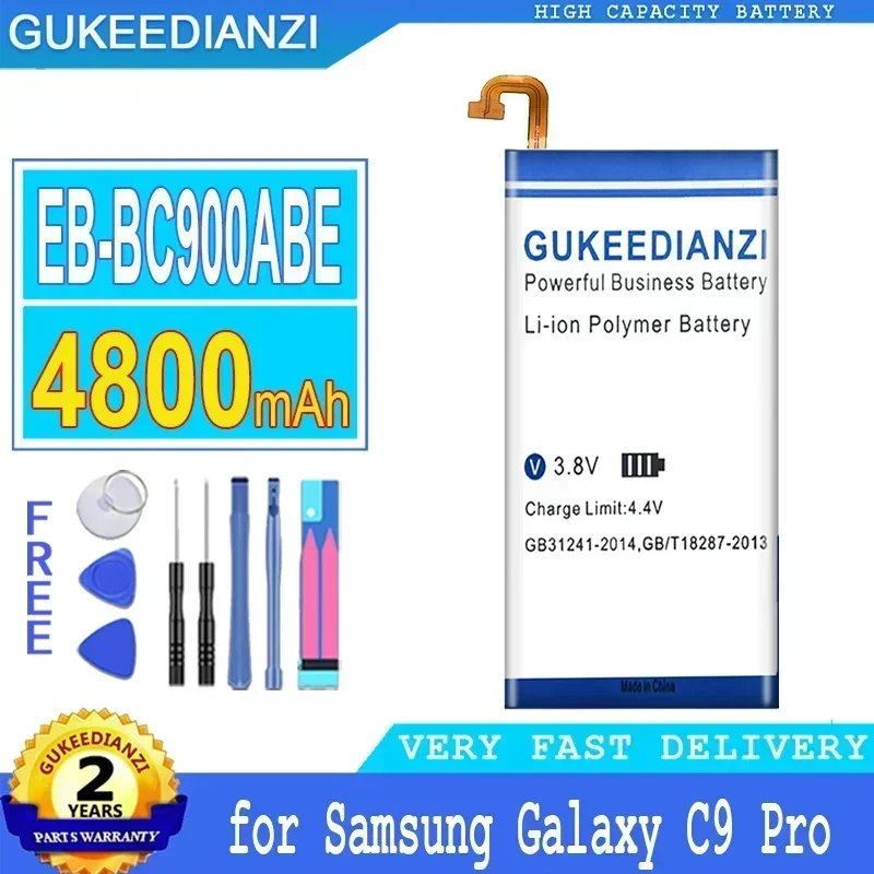 Mobile Phone Battery For Samsung Galaxy, 4800mAh, EB-BC900ABE, EBBC900ABE, C9Pro, C9 Pro, Duos SM-C9000, SM-C9008, SM-C900F