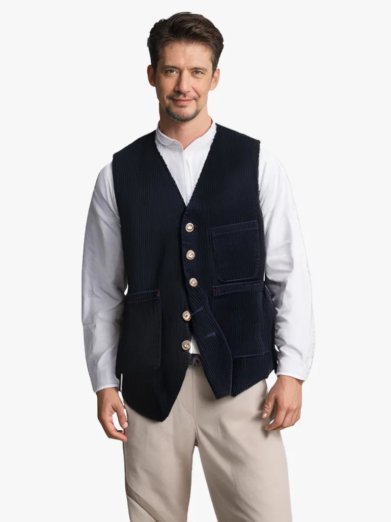 Autumn and Winter European and American Corduroy Casual Business Fashion Suit Men's Single Breasted Suit Jacket 16