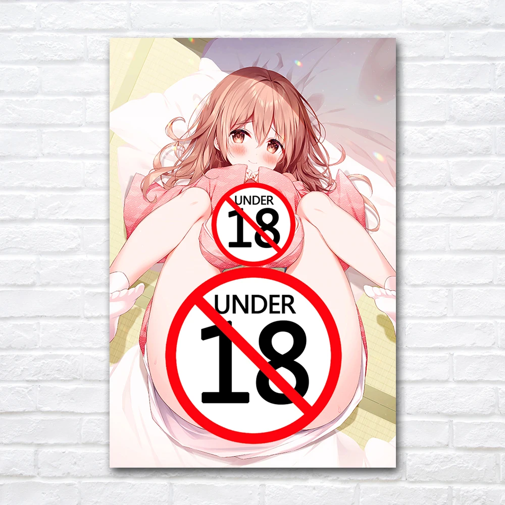 Uncensored Anime Sexy Girl Pussy Breast Poster Aesthetic Kawaii Beauty Cartoon Canvas Painting For Wall Art Room Decor