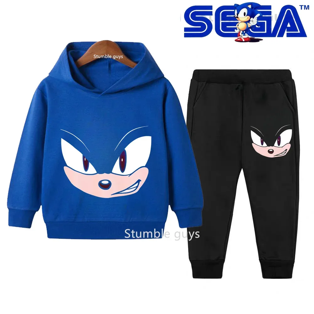 Ensemble à capuche Sonic pour enfants, vêtements pour garçons et filles, sweat-shirt chaud et décontracté, Trucksuit, vêtements actifs, nouvelle collection automne 2026 ​