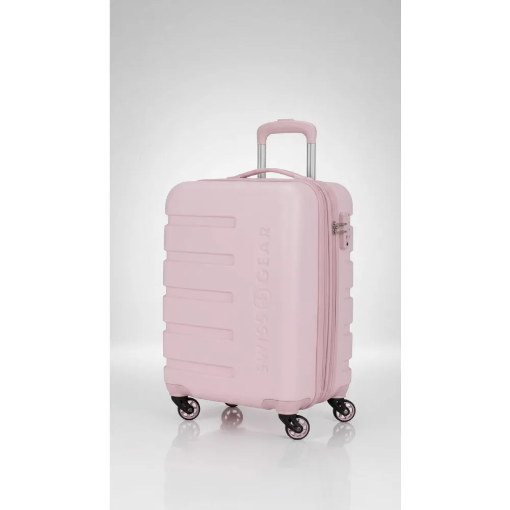 

Expandable Hardside Carry-On Luggage with 360° Spinner Wheels, Pink 19-Inch for Travelers