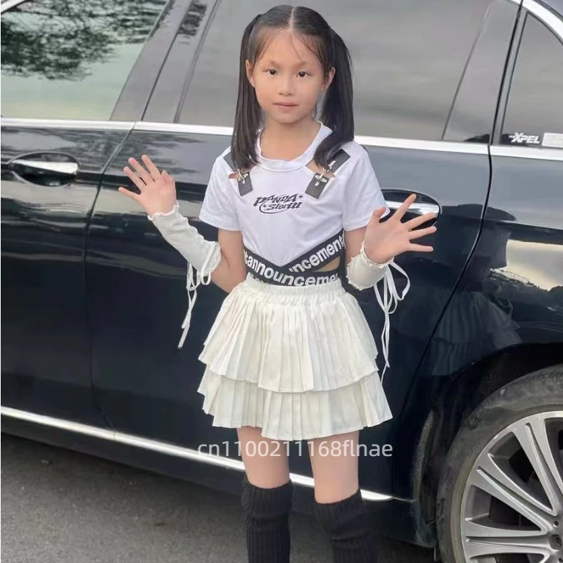 子供用ストリートダンス、ジャズダンス衣装、子供用ヒップホップセット、ガールズグループモデル、Tステージファッションショー衣装