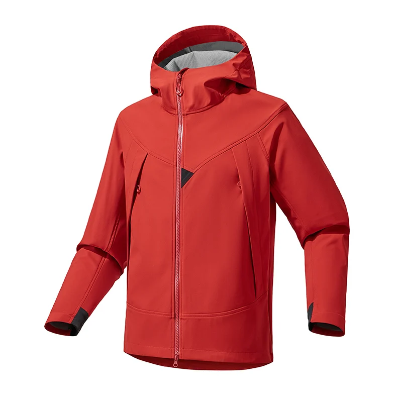 

Softshell Jackets for Men Waterproof Zip Up Hooded Jacket Outdoor Sports Camping Mountaineering Single-layer Jacket Warm Outwear