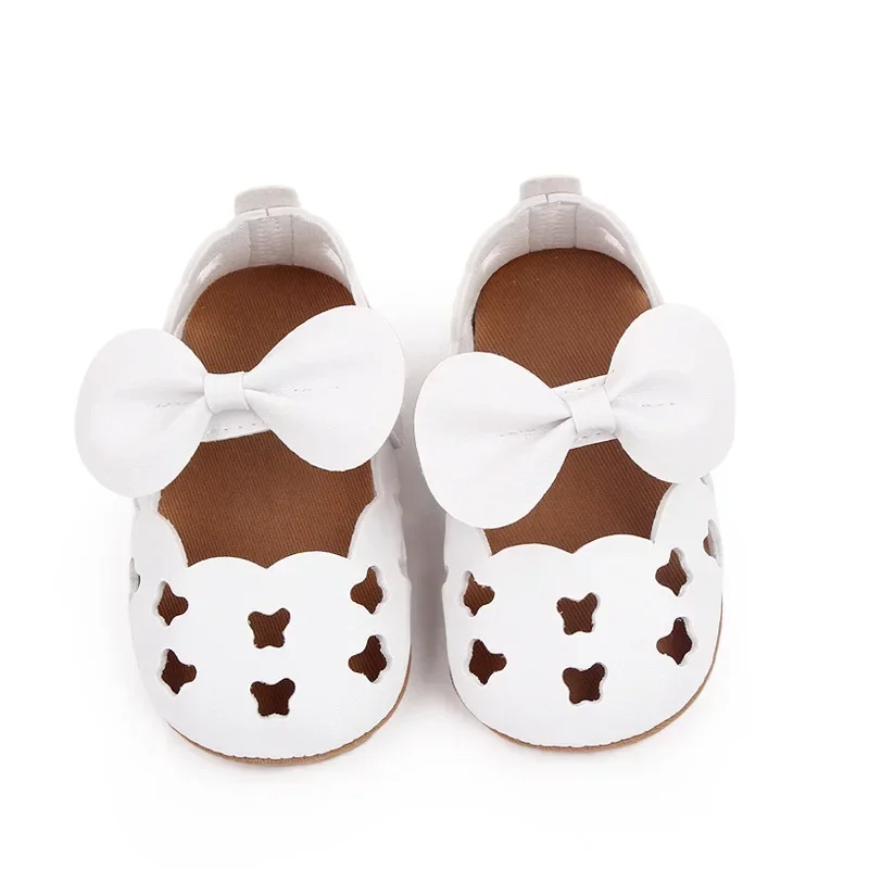 

Infant Baby Girl First Walkers Toddler Shoes Newborn Sandales Soft Rubber Sole Cute Bow Baby Shoes