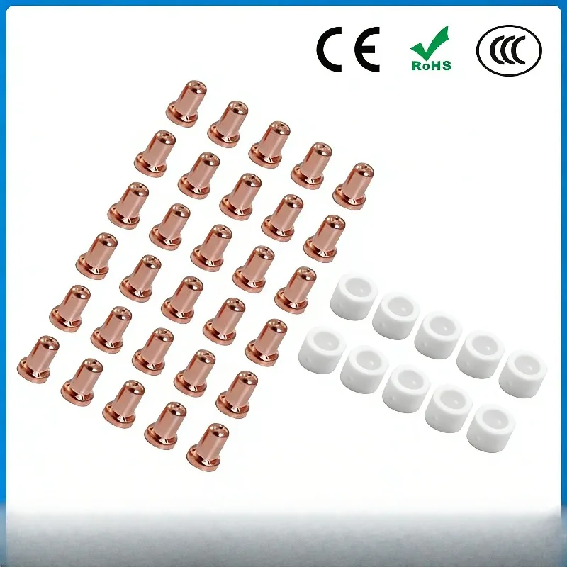 

PT31/Wenzhou 40A/аксессуары для плазменной резки: электрод LG40, защитный колпачок, разделитель, 40 шт.