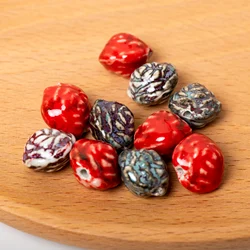 Ceramic Rose Beads for DIY Crafts Multi Color Flower Beads for Jewelry Making and Decoration