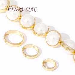 Silver Plated Beads Circle Frame 8mm 10mm 12mm 14K Gold Plated Brass Connect Beads Frame Ring,DIY Bracelet Making Supplies