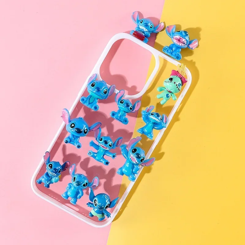 12 pz/set MINI Stitch Anime Figurine Bambole 3 CM Cartoon Lilo e Stitch Action Figures Da Collezione Modello Giocattoli