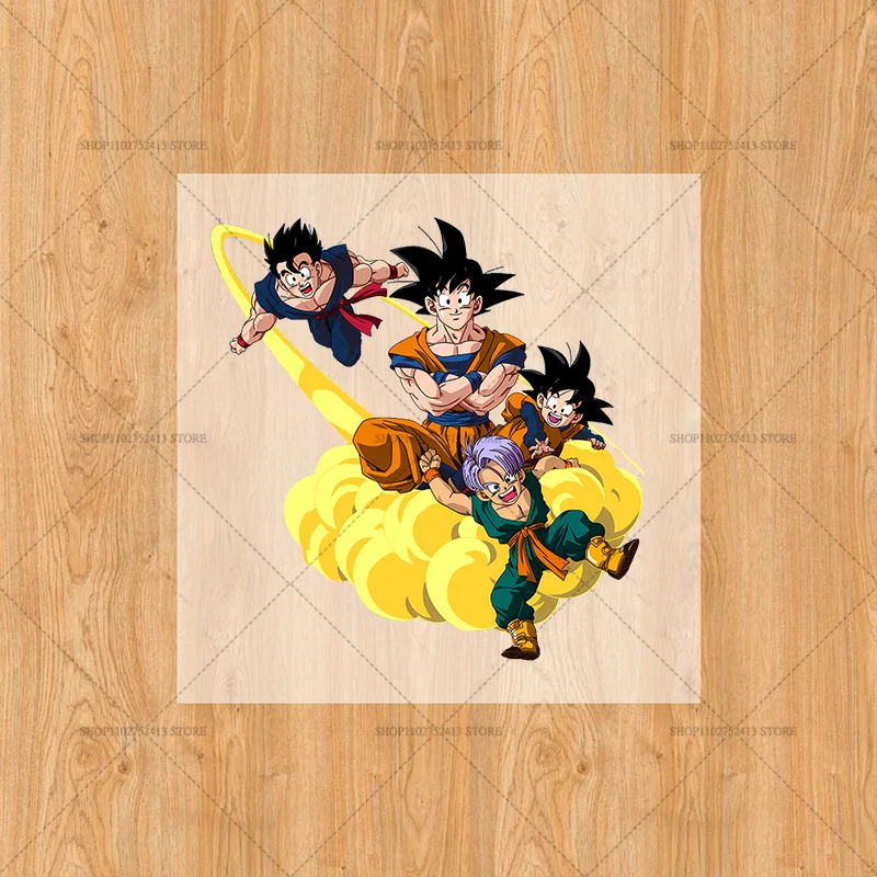 Dragons Ball transfert de chaleur autocollants T-Shirt chapeau garçons bricolage mignon Anime Figure Goku patchs fer sur patchs décalcomanie Appliqu enfants cadeau