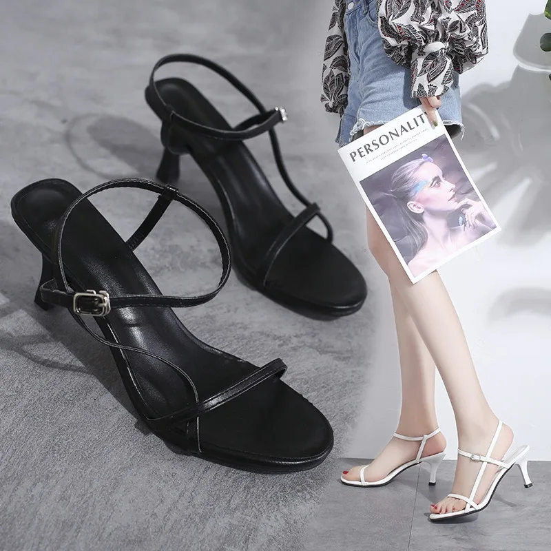 Women High Heeled Sandals Fashionable Simple Summer Comfortable New Commuter Style Luxury High-heeled Sandals Female Designer