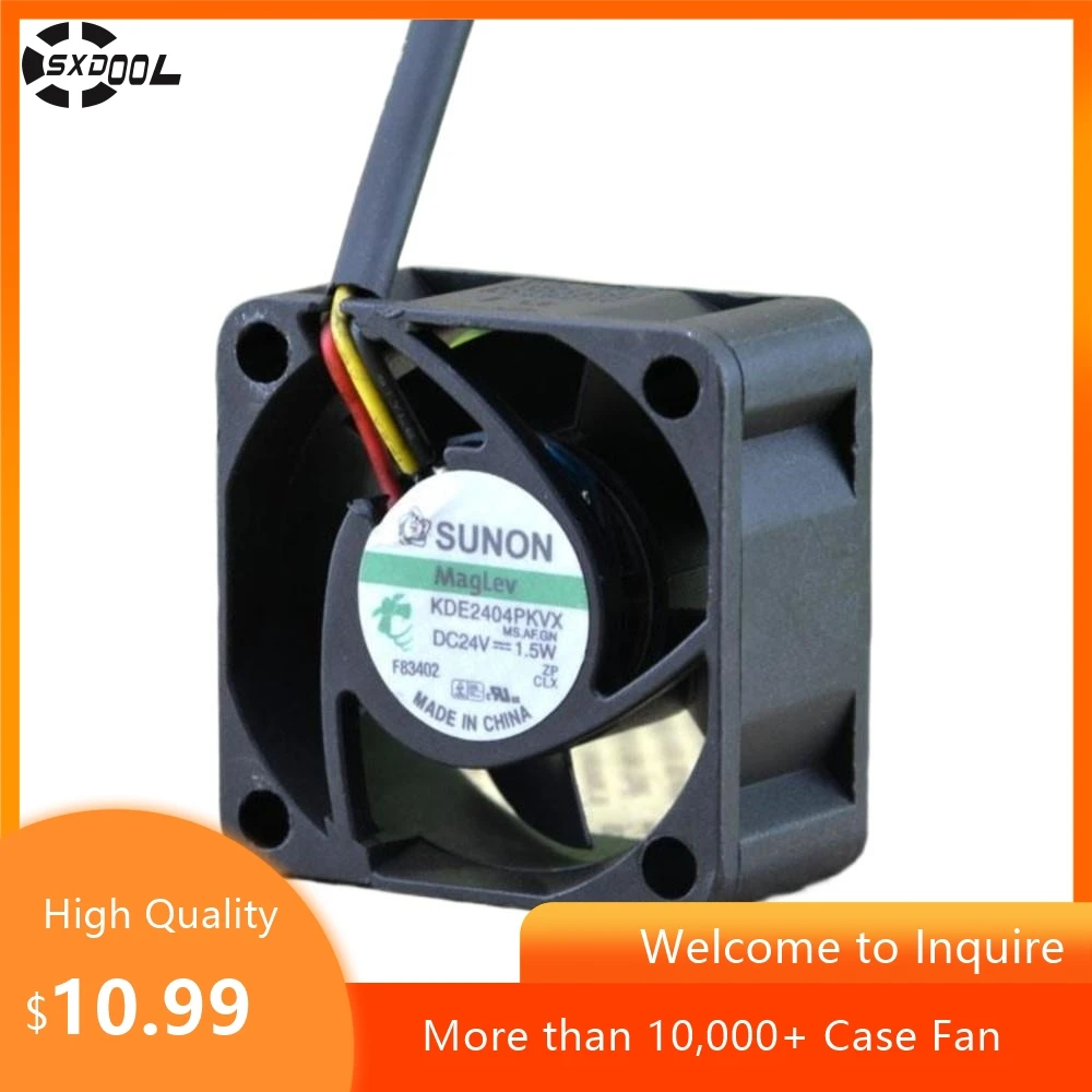 

For SUNON KDE2404PKVX 40x40x20mm 24V 1.5W MagLev Fan, 8200RPM 10.8CFM Industrial Converter Fan