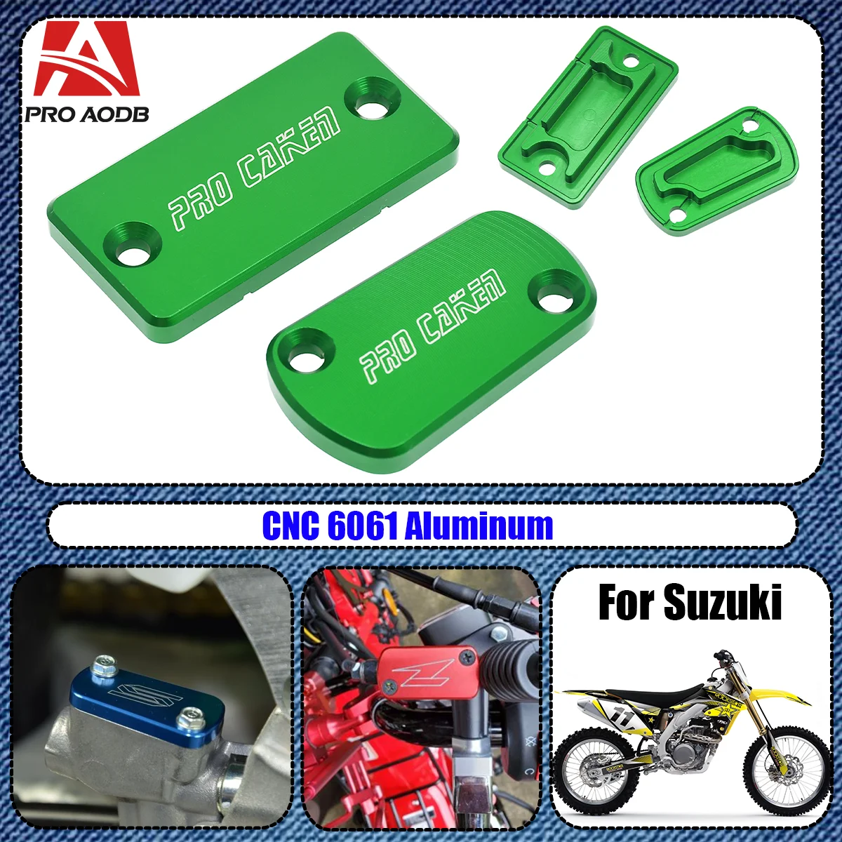 

Motorcycle CNC Front Rear Brake Fluid Reservoir Cover For Suzuki RM RMZ 125 250 450 RM125 RM250 RMZ250 RMZ450 RMX450Z 2004-2018