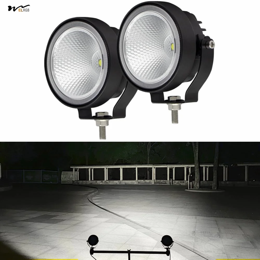 

Круглые противотуманные фары для бездорожья, 2 4 дюйма, ультра-яркие светодиодные рабочие вспомогательные фары, сливные фары