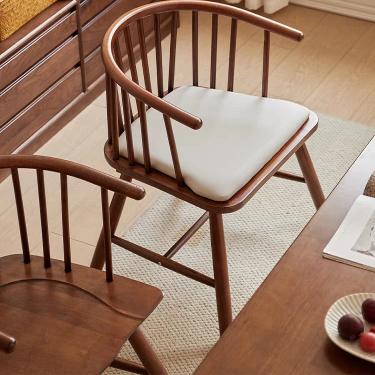 #Nordic Solid Wood Dining Chair Coffee Chair Princess Chair Restaurant Simple Japanese Home Leisure Chair