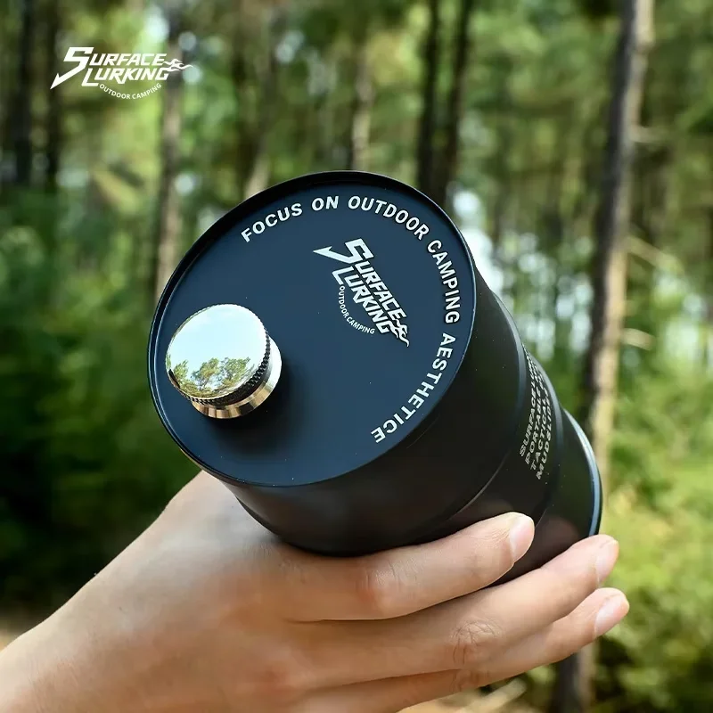 

GO PEAK Outdoor: Портативный цилиндрический контейнер из нержавеющей стали 304, 750 мл, для кемпинга, топлива, вина, напитков