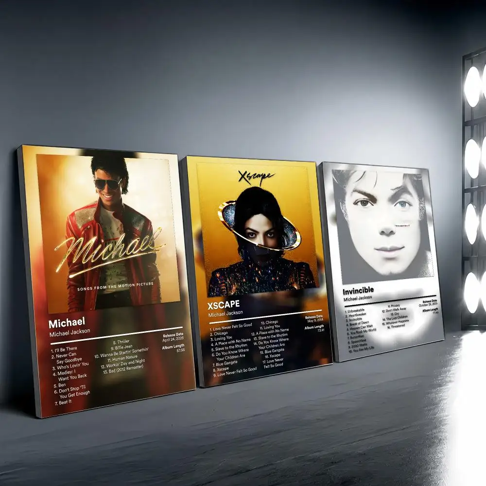 M-michael Jackson Album Cover Poster Vintage Wall Art Aesthetic Room Decor Print Living Room Bedroom Home Decoration