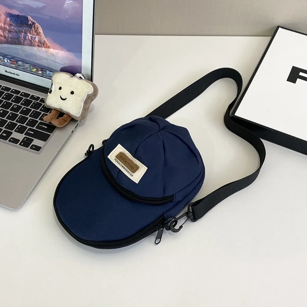 Portable Pure Color Crossbody Bag Zipper adjustable Strap Phone Bag Individual Hat Shoulder Bag Women