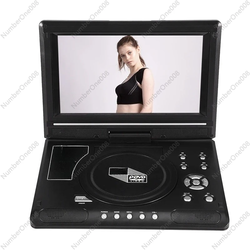 

9.8 Inch Portable DVD Player with Mini TV Screen, Built-in Battery Support SD/USB/DVD, HD Player for Car & Travel