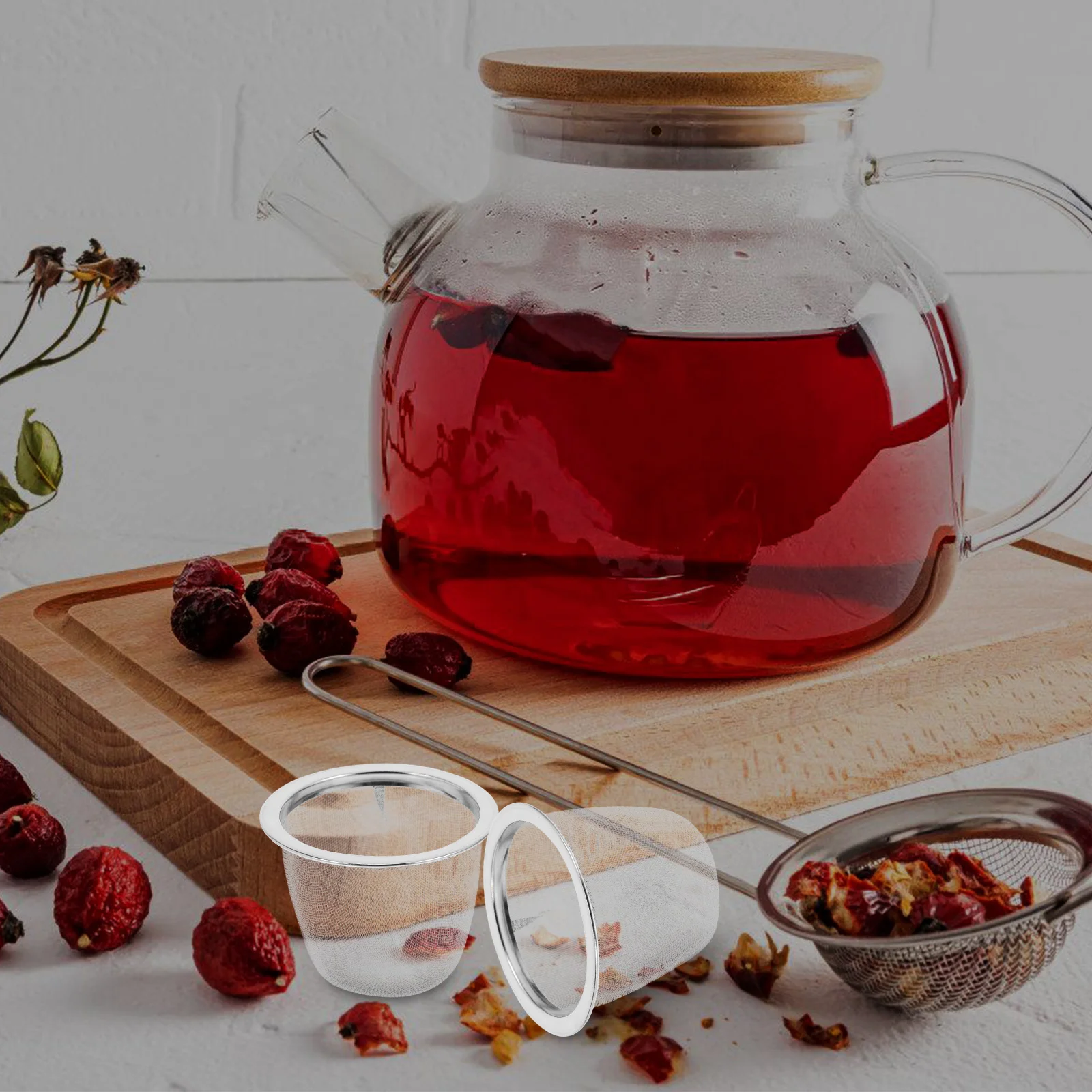 

2Pcs Sturdy Tea Infuser Basket Efficiently Separates Leaves for Clear Refined Tea Teapot Strainer Insert Teapot Strainers