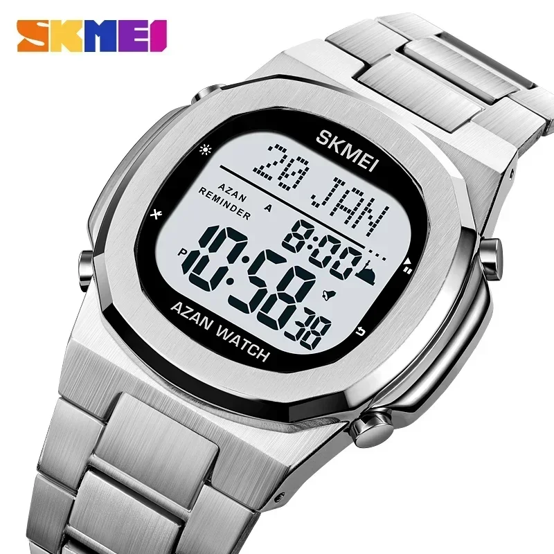 SKMEI 2036 Luxury Digital Men Watches Waterproof Steel Electronic Men's Wrist Wristwatch Countdown Clock Reloj Masculino 2004