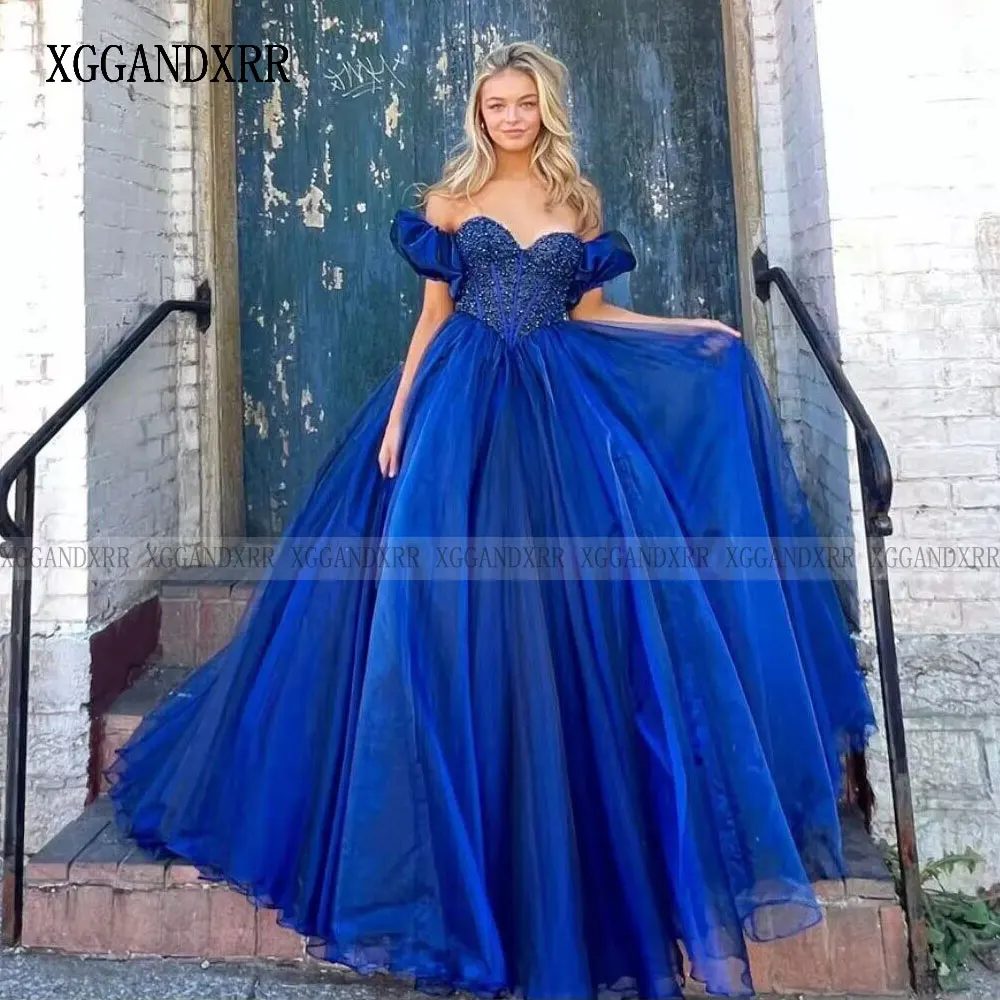 Elegante Vestido De Quinceañera De tul real, Vestido De baile De Organza con cuentas De perlas, Vestido De princesa dulce 16, Vestido De desfile, Vestido De fiesta De 15