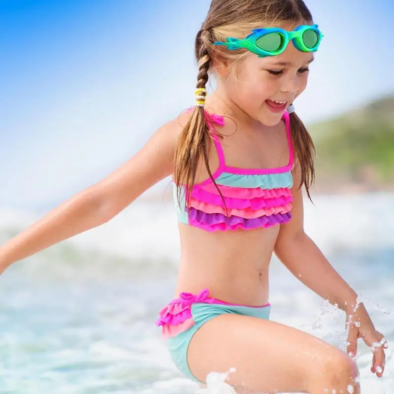 Lunettes de natation sirène pour enfants et tout-petits, anti-buée, pas de fuite, lunettes de natation drôles