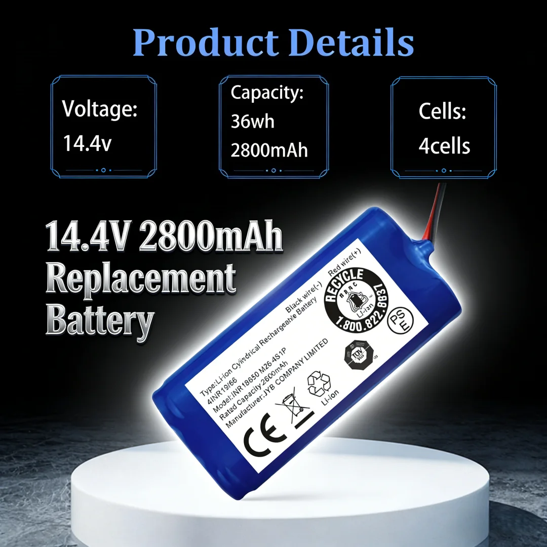 

For Ecovacs Deebot N79S N79 DN622 Eufy RoboVac Series Battery 14.4V 3200mAh Replacement for 11 11S 12 15C Robot Vacuum Cleaner