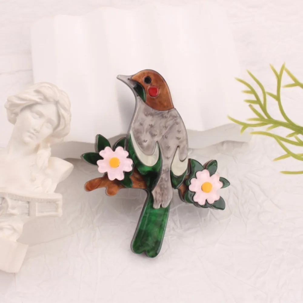 Acrylic Brooches with Various Animal Flower Patterns Colorful Cute Vivid Style for Clothing Accessory Decoration