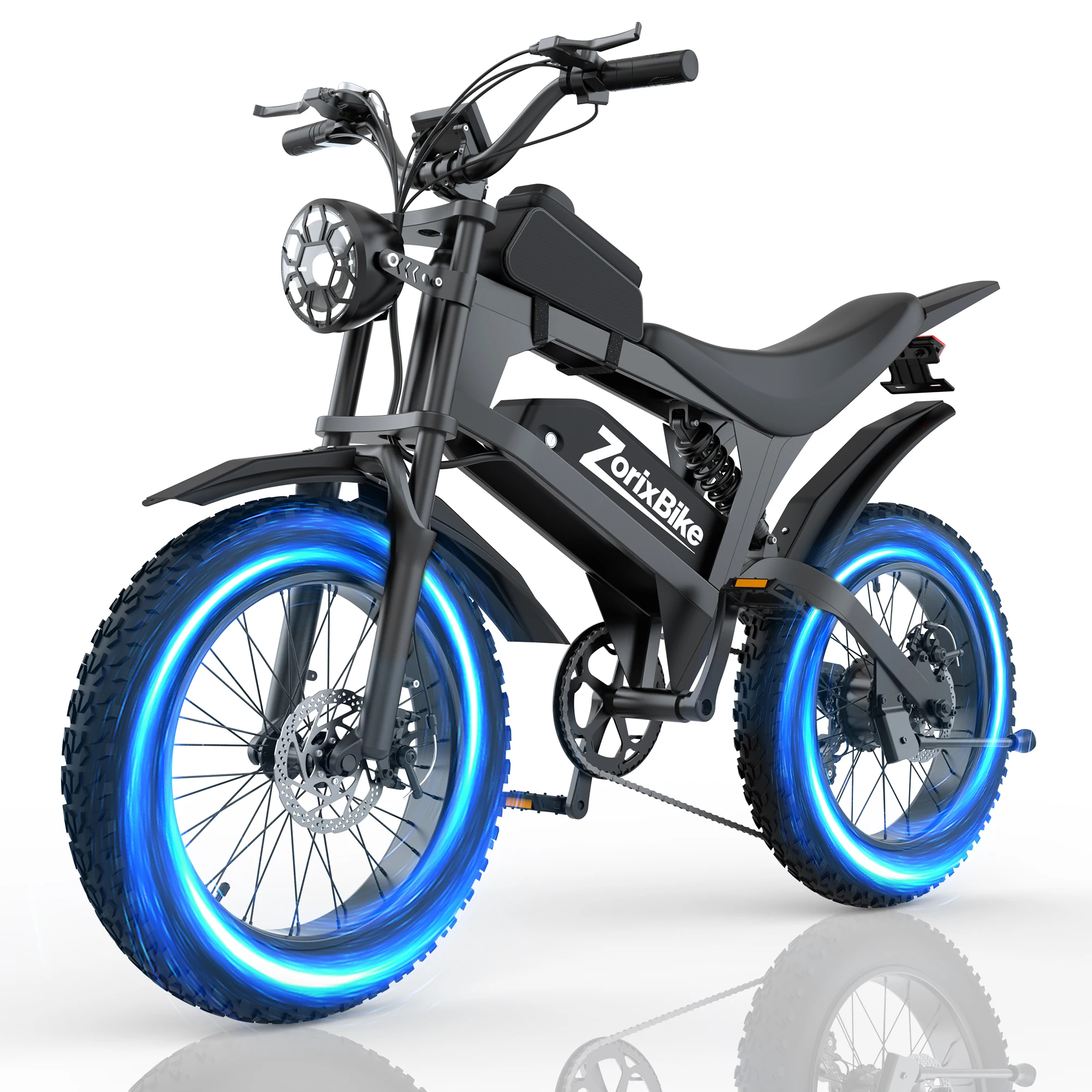 

ZorixBike R8 Mini Adult Ebike–1500W Brushless Motor 31MPH 48V 15.6Ah Lithium-Ion Battery 30–70Mi Range High-Tensile Steel Frame