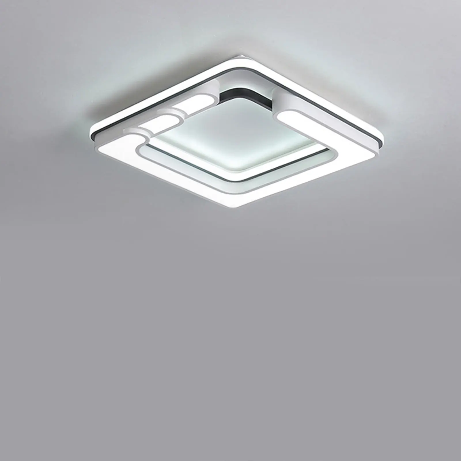 White Square Ceiling Light Flush Mount Ceiling Light with Remote Control--Design Ceiling Lamp for Kitchen Living Room Bedroom