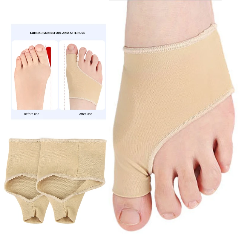 4Pairs Big Foot Hallux Valgus Protector Forefoot Socks Orthopedic Tools Gel Toe Corrector Straightener Bunions Pain Relieve