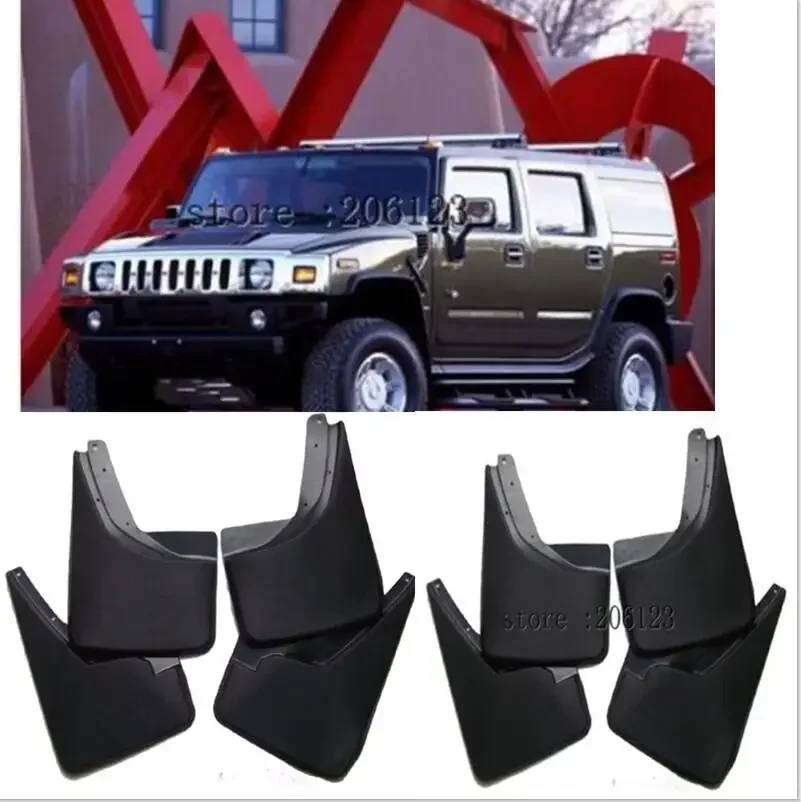 

FOR HUMMER H2 MOLDED MUDFLAPS 2003-2009 MUD FLAP SPLASH GUARD MUDGUARDS FRONT REAR FENDER ACCESSORIES