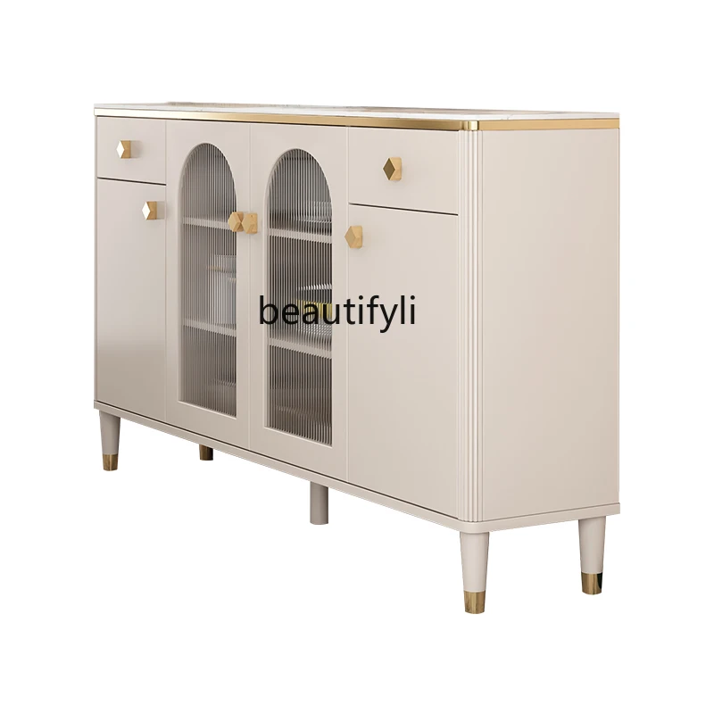 

Light Luxury Stone Plate Sideboard Cabinet Modern Simple Home Locker Kitchen Living Room Storage Storage Cabinet