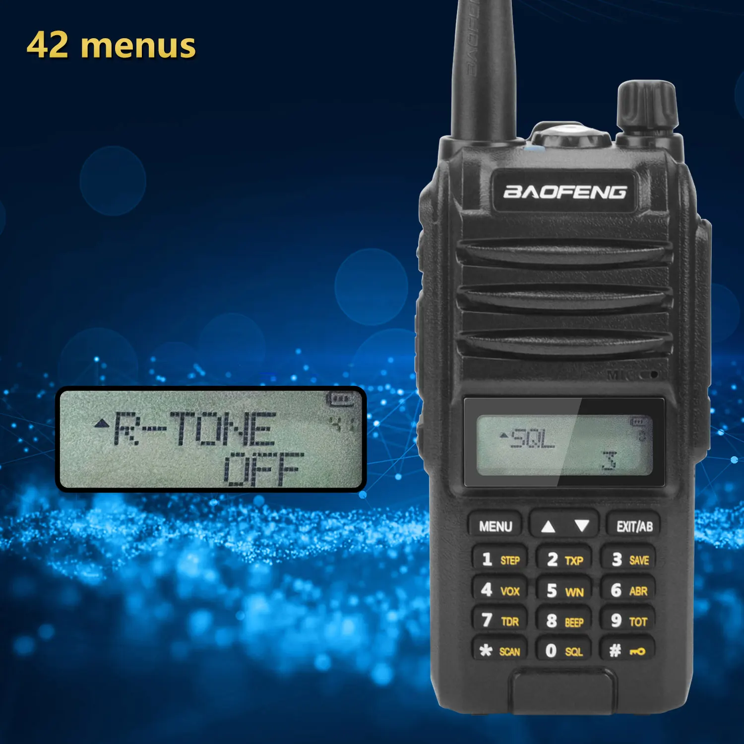 BAOFENG BF-A58S Walkie Talkie Tri-band 136-174MHz200-260MHz 400-520MHz 128Ch FM VOX Roger Bip Radio Dua Arah Portabel