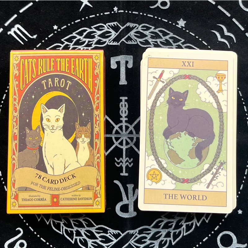 Cats Rule Earth tarot cards A 78 Oracle English Visions Divination Edition Deck Borad Playing Games